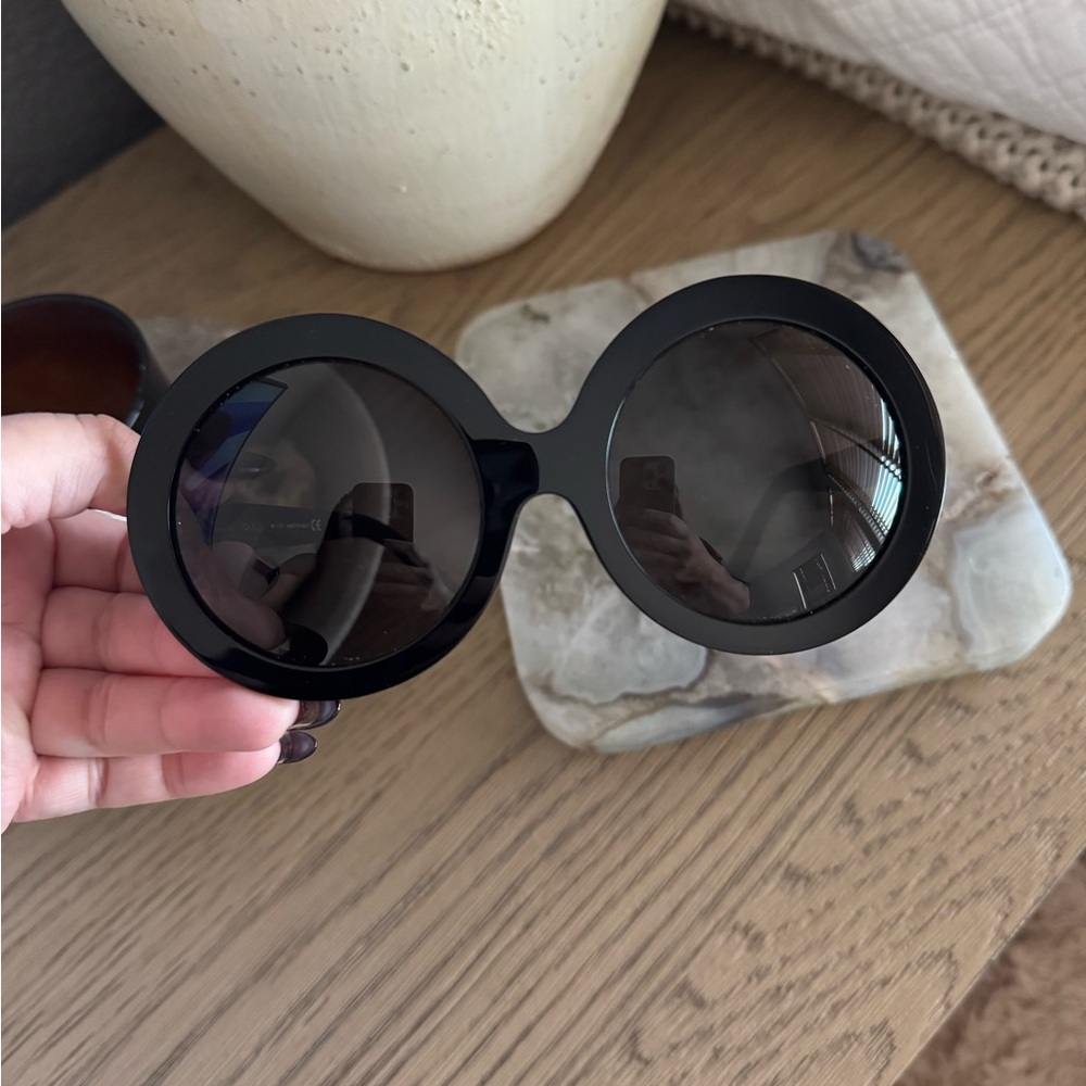 Celine Black Oversized Round Sunglasses